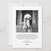 シンプル写真のクエレガントラス シーズンカード (裏面)