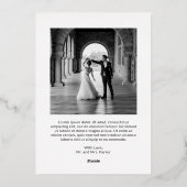 シンプル写真のクエレガントラス 箔シーズンカード (裏面)