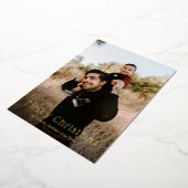 シンプル写真のクモダンラス 箔シーズンカード (回転した状態)