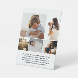 シンプル写真のコラージュとカスタムメッセージ 台座サイン