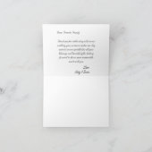 シンプル写真のミニマルエレガモダンント結婚式 サンキューカード (内部)