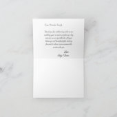 シンプル写真のミニマルエレガモダンント結婚式 サンキューカード (内部)