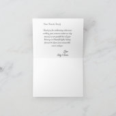 シンプル写真のミニマルエレガモダンント結婚式 サンキューカード (内部)