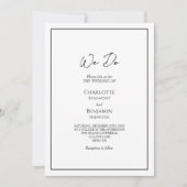 シンプル写真のミニマル結婚リスト 招待状 (正面)