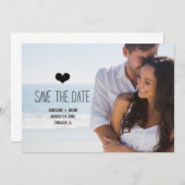 シンプル写真の保存日 セーブザデート (正面/裏面)