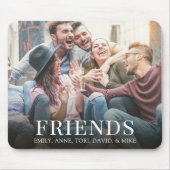 シンプル写真の友パーソナライズされた人 マウスパッド (正面)