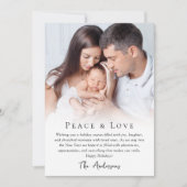 シンプル写真の平和と愛 シーズンカード (正面)