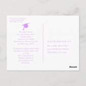 シンプル写真の数々の卒業発表 ポストカード (裏面)