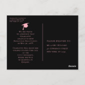 シンプル写真の数々の卒業発表 ポストカード (裏面)