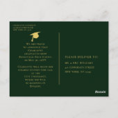 シンプル写真の数々の卒業発表 ポストカード (裏面)