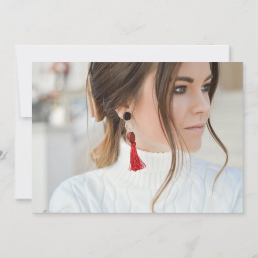 シンプル写真の数々の卒業発表 招待状 (裏面)