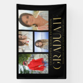 シンプル写真の数々の卒業発表 横断幕 (縦)