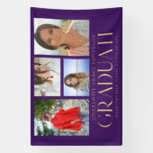 シンプル写真の数々の卒業発表 横断幕 (縦)