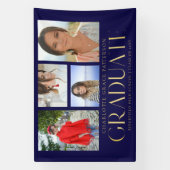 シンプル写真の数々の卒業発表 横断幕 (縦)