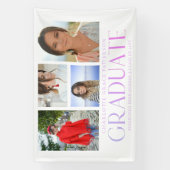 シンプル写真の数々の卒業発表 横断幕 (縦)