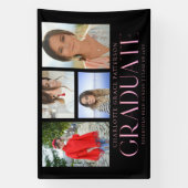 シンプル写真の数々の卒業発表 横断幕 (縦)