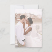 シンプル写真の日付を保存する写真結婚 セーブザデート (裏面)