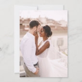 シンプル写真の日付を保存する写真結婚 セーブザデート (裏面)