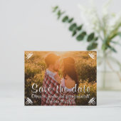 シンプル写真の日付を保存！ 案内ポストカード (スタンド正面)