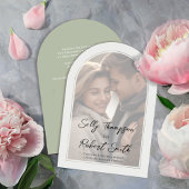 シンプル写真の書のスクリプ結婚ト 招待状