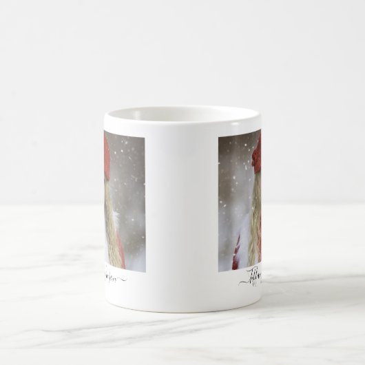 シンプル写真の書道スクリプト名Personal Mag コーヒーマグカップ (中央)