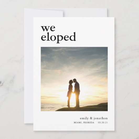 シンプル写真の発表結婚を中止 シーズンカード (正面)