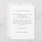 シンプル写真の発表結婚を中止 シーズンカード (裏面)