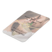 シンプル写真の結婚式が日付を救う マグネット (左側)