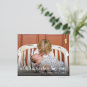 シンプル写真の誕生のお知らせクリスマスカード (スタンド正面)