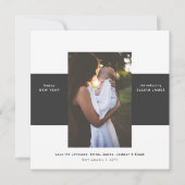 シンプル写真の誕生発表をブロック シーズンカード (正面)