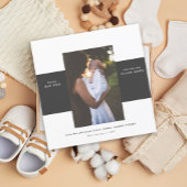 シンプル写真の誕生発表をブロック シーズンカード