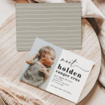 シンプル写真の誕生発表 |少年の誕生