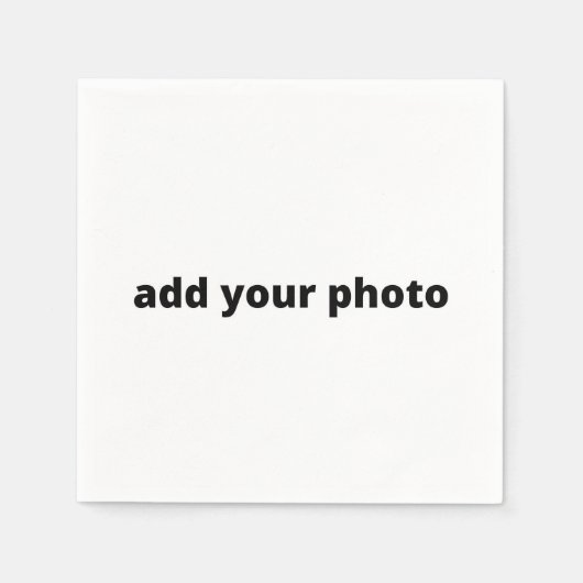 シンプル写真の追加カスタム スタンダードカクテルナプキン (正面)