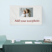 シンプル写真の追加ミニマル文字クリスマスバー 横断幕 (トレードショー)