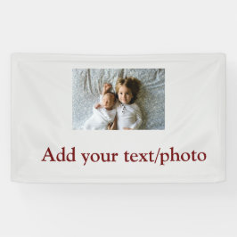 シンプル写真の追加ミニマル文字クリスマスバー 横断幕