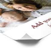 シンプル写真の追加ミニマル文字クリスマス フォトプリント            (角)