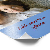 シンプル写真の追加ミニマル文字クリスマス フォトプリント            (角)