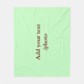 シンプル写真の追加ミニマル文字クリスマス フリースブランケット (正面)