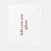 シンプル写真の追加ミニマル文字クリスマス フリースブランケット (正面)