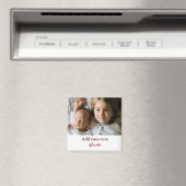 シンプル写真の追加ミニマル文字クリスマス マグネット (インサイチュ (食洗機))