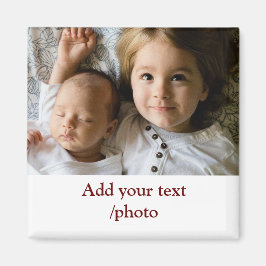 シンプル写真の追加ミニマル文字クリスマス マグネット