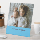 シンプル写真の追加ミニマル文字クリスマス 台座サイン (インサイチュ)