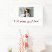 シンプル写真の追加ミニマル文字クリスマス 横断幕 (インサイチュ)