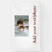 シンプル写真の追加ミニマル文字クリスマス 横断幕 (縦)