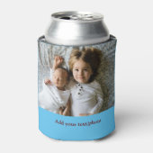 シンプル写真の追加ミニマル文字クリスマス 缶クーラー (缶正面)