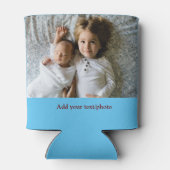 シンプル写真の追加ミニマル文字クリスマス 缶クーラー (裏面)