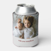 シンプル写真の追加ミニマル文字クリスマスC 缶クーラー (缶正面)