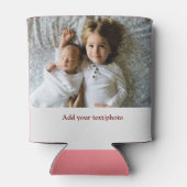 シンプル写真の追加ミニマル文字クリスマスC 缶クーラー (裏面)