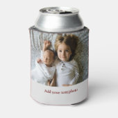シンプル写真の追加ミニマル文字クリスマスC 缶クーラー (缶裏面)
