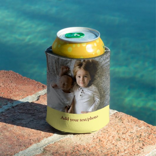 シンプル写真の追加ミニマル文字クリスマスC 缶クーラー (インサイチュ プール)